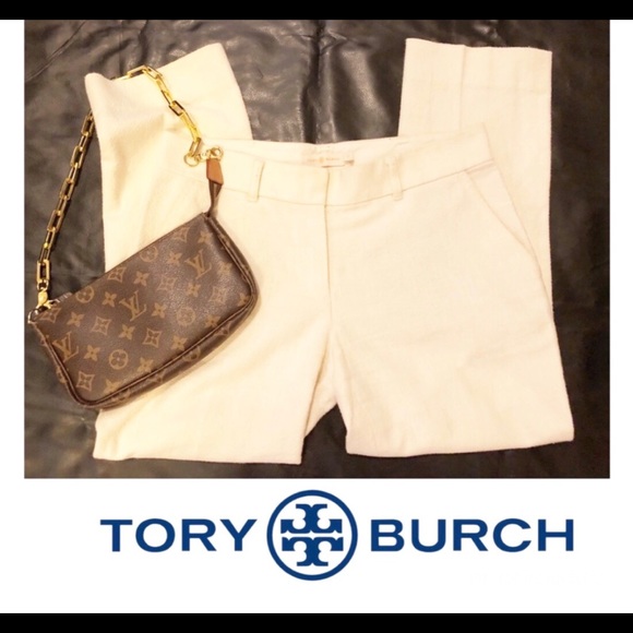 Tory Burch 💯 Cotton Pencil Pants Classic Silhouette Effortless Style Timeless - Picture 1 of 6